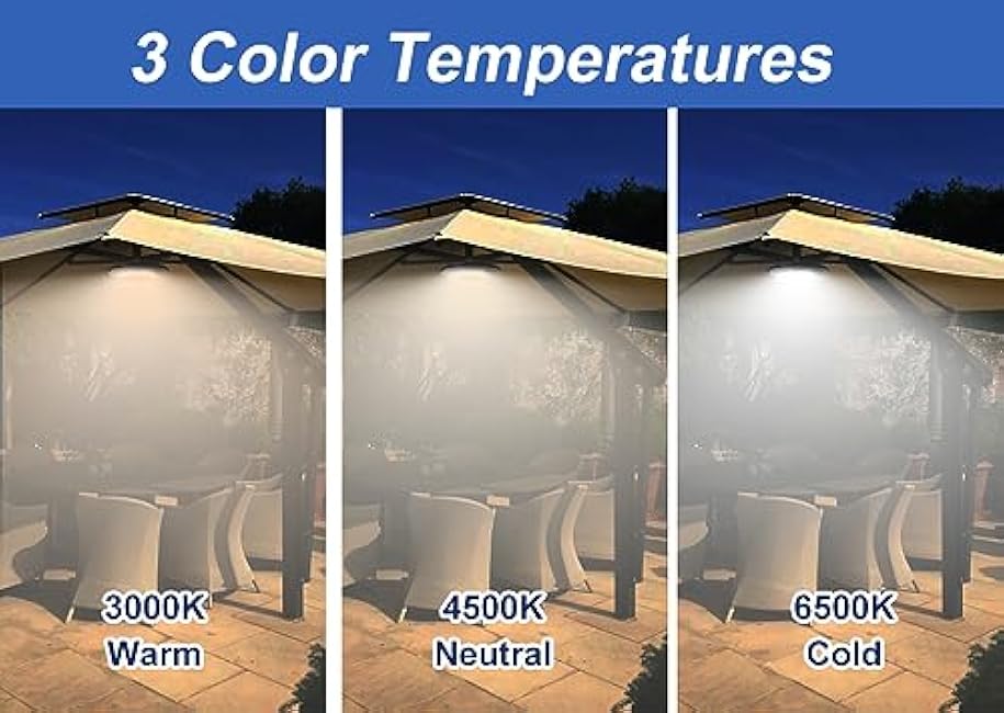 Rechargeable Battery Operated Patio Cantilever Umbrella Lights Warm Neutral Cold