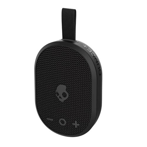 Image of Skullcandy Ounce+ Wireless Bluetooth Speaker - IPX7 Waterproof Mini Portable Speaker with 16 Hour Battery, True Wireless Stereo, and Ballistic Nylon Carry Strap (Black)