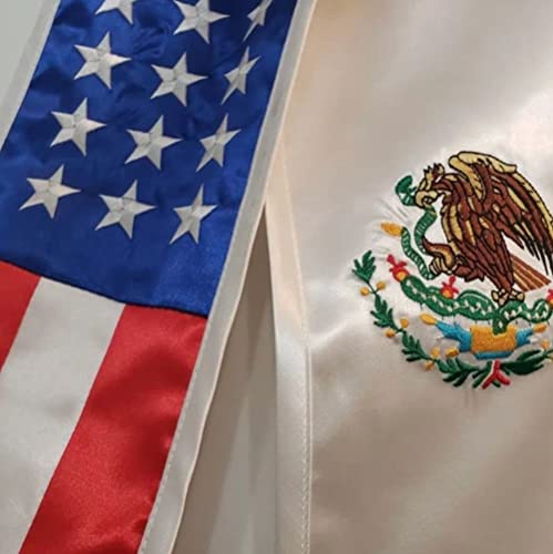 Del Mex Mexico Usa American Flag Graduation Stole Sash Latino Hispanic International (Mexican-American) #TOP3