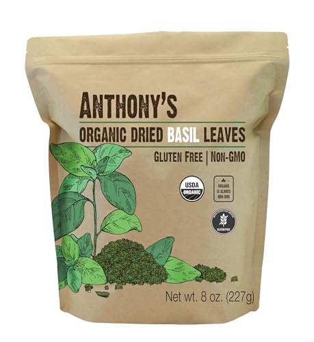 Anthony's Organic Dried Basil Leaves