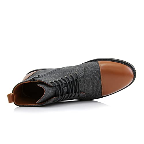Image of Polar Fox Men's Ankle Dress Boots | Lace-up Casual Fashion Boot Collection | Cap Toe & Plain Toe Styles |