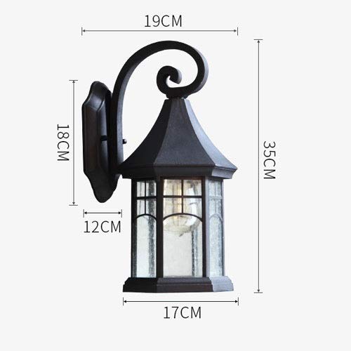 Patio d'extérieur Edison E27 applique murale suspendue rétro en aluminium - 8