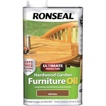 Ronseal UHWGFOC1L 1 Litre Ultimate Protection Hardwood Garden Furniture Oil -Natural