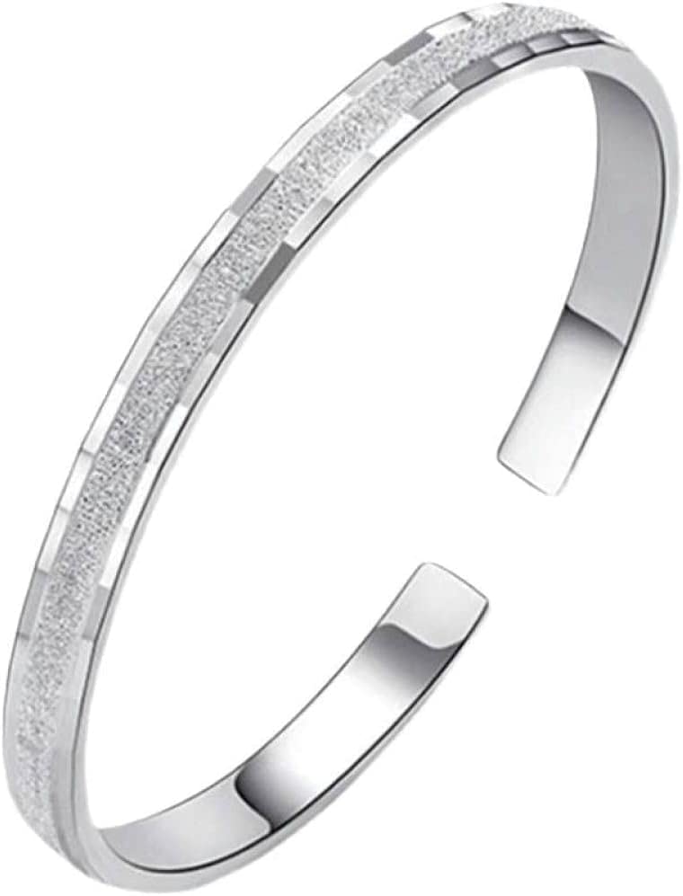 Bracelet manchette en argent sterling réglable pour briller en soirée