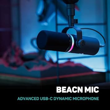 BEACN Audio Bundle - Studio Audio Interface, Dynamic USB Mic, and Mic Stand for Streaming, Gaming & Podcasting (Dark)