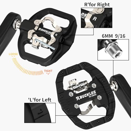 BUCKLOS Nylon SPD Pedals