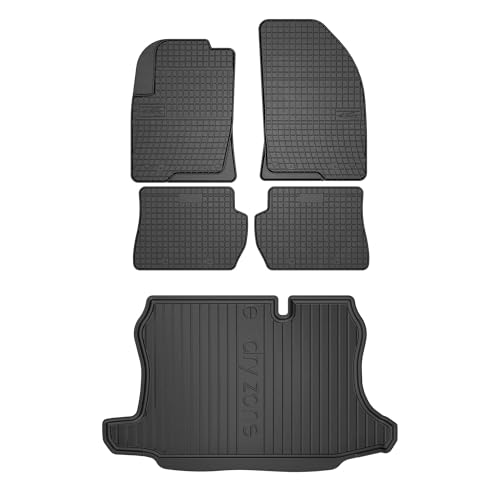 MOTOS Kit de Tapis de Voiture et de Tapis de Coffre en Caoutchouc pour Ford Fusion 2002-2012 Améliorez Votre Confort de Voyage avec Tapis antidérapant...