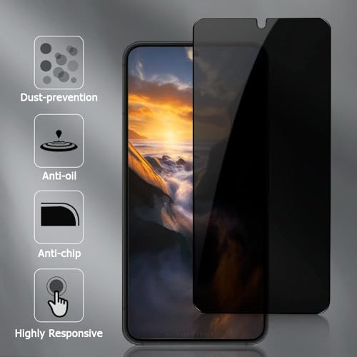 Image of STP FEEL Premium Grade Privacy Tempered Glass Screen Protector Guard For Lava Blaze 5G Cellphone (6.53 Inch,Pack Of 1) Anti-Spy /Anti-Peeping 9H Hardness With Installation Kit