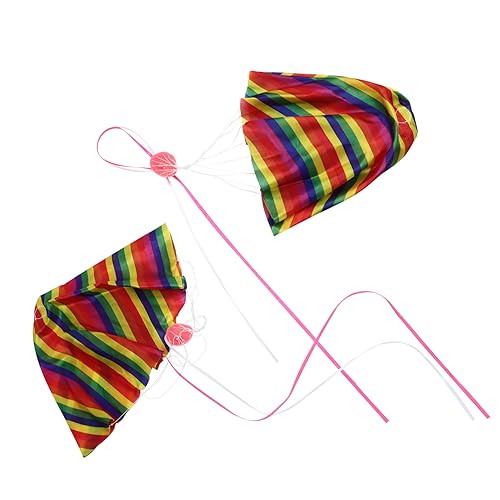 Yardwe 2 Unidades brinquedo adereços de jogo pára-quedas de arremesso de mão jogar pára-quedas arrem