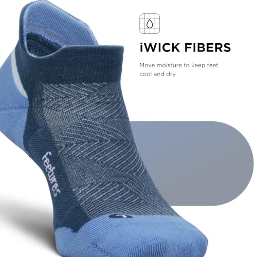 Image of Feetures Elite Max Cushion No Show Tab - Running Socks for Men & Women, Athletic Compression Socks, Moisture Wicking