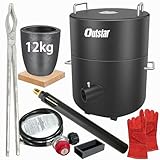 Outstar Melting Furnace Kit,12KG Propane Melting Furnace Upgraded Safer Smelter Furnace Smelting Gold Silver Copper Aluminum Metal Recycle for Jewelry Making and Metal Casting