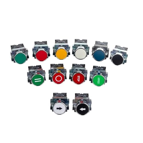 Bouton-poussoir métallique 22mm 10A robuste à impulsion pour commande - 2