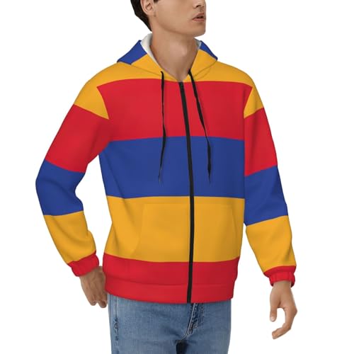 Sweat à capuche homme Arménie ample zippé résout le manque de confort