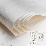 Winsing A4 Mulberry Paper 25 Sheets for Decoupage, 8.5 x 11.6inches Rice Paper for Crafts, Handmade Natural Fiber Mulberry Paper for Crafting, Printing, Writing,Painting