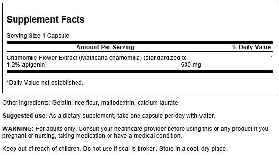 Chamomile Flower Extract 500 mg