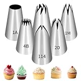 JRYXDS Set Di 6 Beccucci Per Sac A Poche Grandi Professionali Beccuccio Grande Inox Bocche...