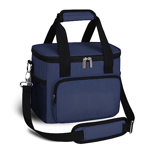 NEWFOM Lunch Box for Men/Women,Insulated Lunch Bag Cooler Bag,Leak-Proof Large Beach Cooler Adult Lunch Box for Work/Picnic/Travel, Large Size, Blue