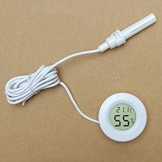 Ubervia Refrigerators - mini Humidity Hygrometer Round Temperature meter probe for Freezer Refrigerator with line Black