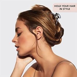 Kitsch Metal Hair Clips for Women - Durable & Elegant Metal Claw Clips, Perfect for Everyday Use & Special Occasions - Hematite | Ideal Gifts for Women, 1 Piece