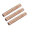 uxcell Copper Round Tube, 15mm OD 0.5mm Wall Thickness 100mm Length Straight Pipe Tubing 3 Pcs