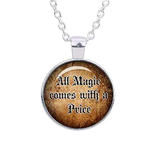 once upon a time jewelry all magic comes with a price necklace glass photo pendant captain hook upon a time necklace swan queen evil queen