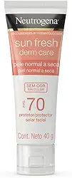 Protetor Solar Facial Para Pele Seca Neutrogena Sun Fresh Derm Care Sem Cor FPS 70, 40g