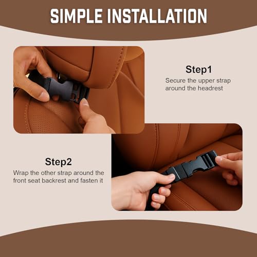 Truck Gun Rack（Set of 2）, Seat Back Gun Rack with Adjustable Straps, 600D Oxford Cloth, Universal Rifle Holder, PVC Coated, Secure Storage Pockets for Hunting Gear, Easy to Install Vehicle Gun Rack - Thumbnail 2