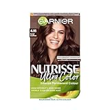 Garnier Nutrisse Ultra Color, Permanent Hair Dye, Intense Colour, For All Hair Types, 4.15 Iced Coffee, Brown