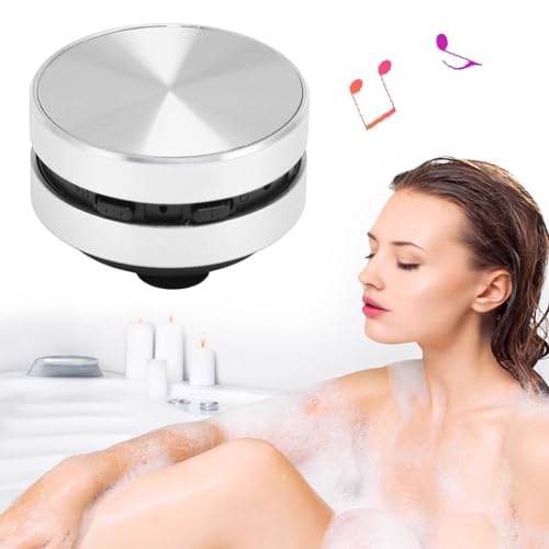 Image of Bewinner Bone Conduction Speakers Ultra Mini, Turn Anythin into A Speaker, Stereo Bass Portable Small Cordless Speaker with Suction Cup for Home Outdoor Travel (Silver)
