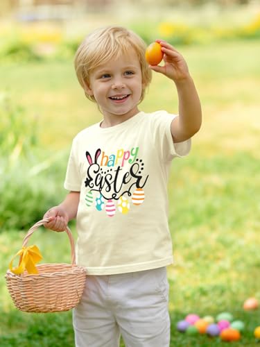 YZMI Toddler Girl Easter Shirt Cute Happy Easter Tshirt Kids Funny Bunny Graphic Tee Tops 4T C-Apricot YZMI Toddler Girl Easter Shirt Cute Happy Easter Tshirt Kids Funny Bunny Graphic Tee Tops 4T C-Apricot - Image 5