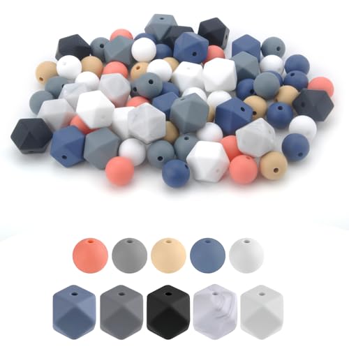 200 perline in silicone da 12 mm, perline in silicone per portachiavi, perline in silicone sfuso