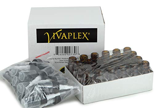 Vivaplex, 24, Amber, 10 ml (1/3 oz) Glass Bottles, with Black Fine Mist Sprayer's3