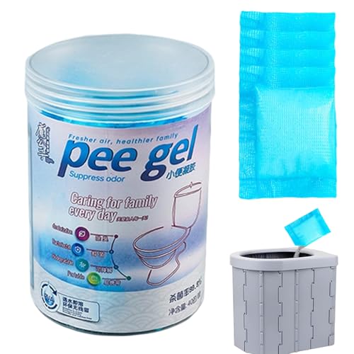 Polvo Para Orinar - 3,5 Cm, Solidificador Absorbente Líquido | 40 Unidades De Gel Higiénico De Emergencia Para Viaje – Bolsa De Para Acampar Al Aire Libre | Desodorizador Portátil - Paquetes De
