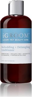 iGroom Deshedding & Detangling Dog Conditioner - Loosens Undercoat Tangles, Adds Shine & Volume, Natural Extracts, Made in USA, 16oz