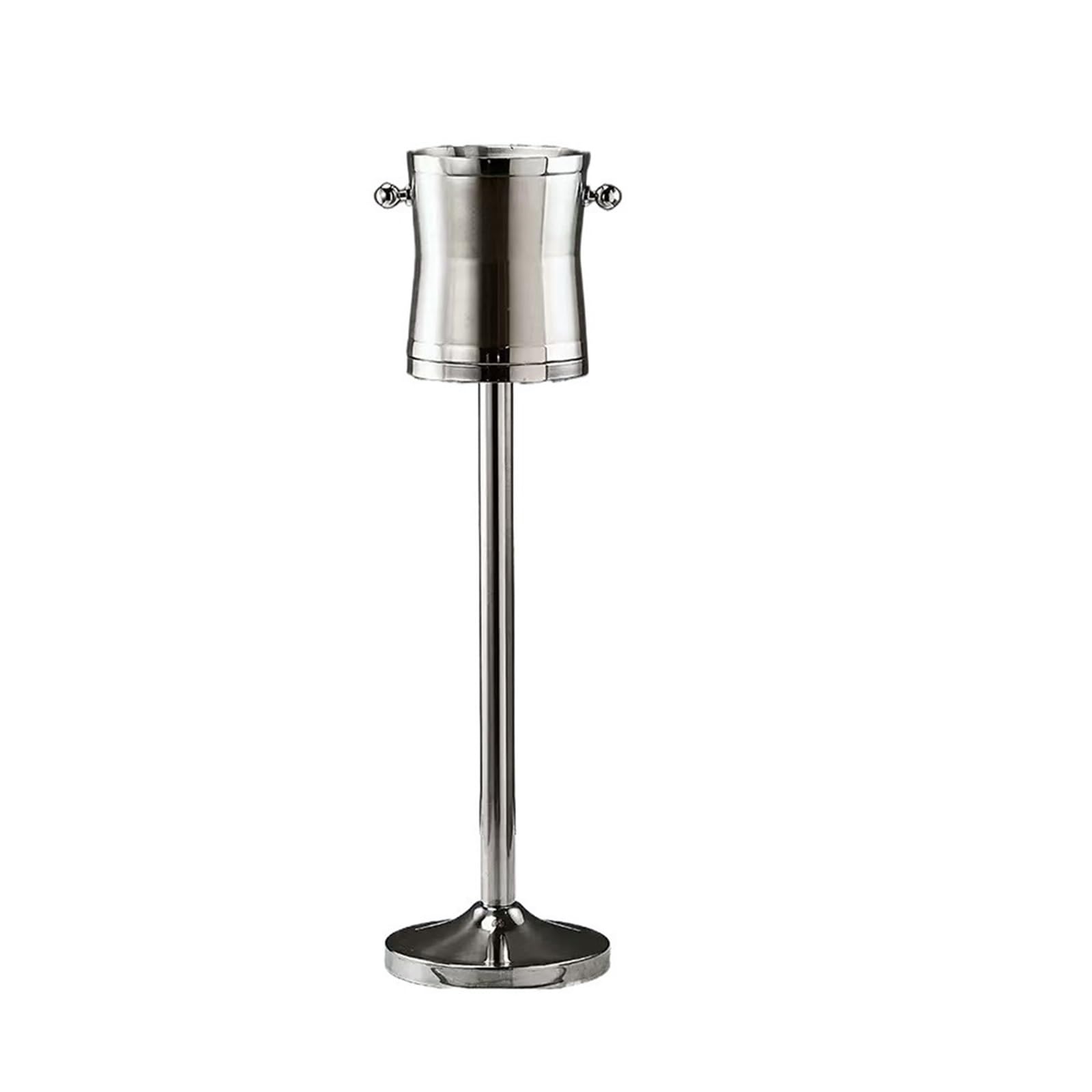 Cubo de champán Cubitera de Acero Inoxidable Creativa con Soporte for Vino, Cerveza, Ideal for Karaoke, Bares, barbacoas, Fiestas y Bodas bañera enfriadora de Bebidas