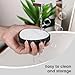 BEZOX Nano Glass Foot Pumice Stone Callus Remover with Cover – Gentle Glass Foot File Scraper, Effective Feet Scrubber for Dead Skin, and Portable Pedi Egg Foot Care Tool - Black