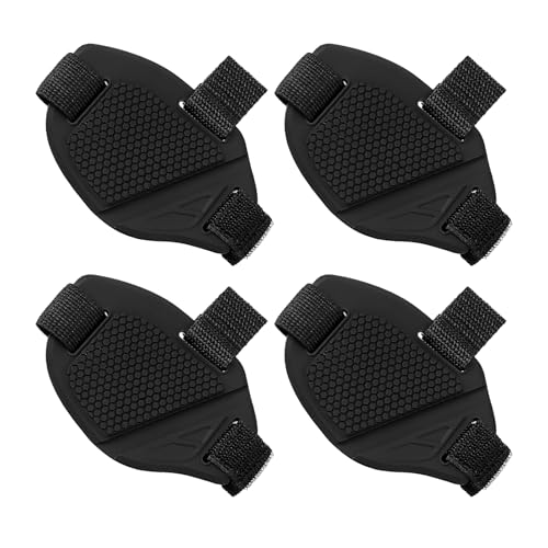 Sbulhia 4 PCS Motorcycle Shift Pad, Anti-Slip Rubber Shoe Boot Protector Gear Shifter Guards, Adjustable Soft Shoe Protective Cover Motorbike Gear Accessories for Men Women