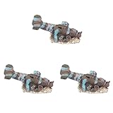 balacoo Fish Tank Helicopter Landscape: Aquarium Ships Fish Tank Helicopter Decorations Plane Artificial Aquarium Decorations Crawl Supplies