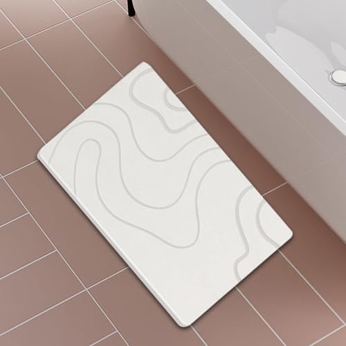 Tapis de bain absorbant en diatomée pour douche et salle de bain