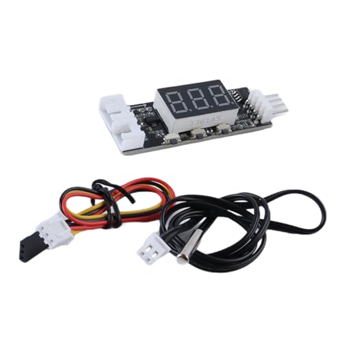 Fasizi Termostato de cuatro cables, módulo de control de velocidad del ventilador, módulo de ventilador PWM, controlador de temperatura de CPU de PC, pantalla digital