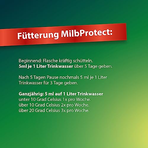 Röhnfried MilbProtect 5 L I Vor- & Nach Milbenbefal I Ergänzungsfuttermittel für Geflügel I fördert Fresslust I Kräuter I Ganzjahresprodukt