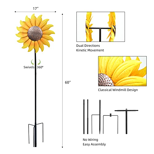 Wind Spinners For Yard And Garden,Outdoor Metal Large Wind Spinners,Magic Metal Kinetic Sculptures & Statues Windmills For The Yard Garden #TOP3