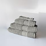 Pacha Home Towel Model R12- Size: 50 cm x 100 cm-Color: Grey- Made In Egypt.