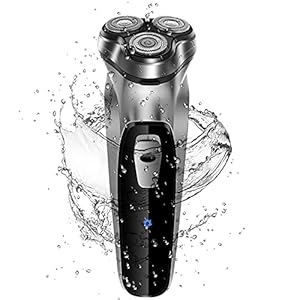 NWOUIIAY Rasierer Herren Elektrischer Rasierapparat mit Präzisionstrimmer und 3D-Rotationskopf-Bartjustierer Nass- & Trockenrasierer Elektrorasierer IPX6 & LED Energieanzeige, 90 Min Laufzeit