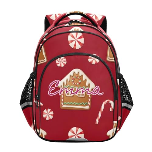 Sac à dos personnalisé pain d'épice rouge pour l'école primaire