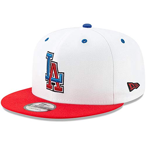 New Era NBA LA Los Angeles Dodgers 9FIFTY Split Color Snapback Hat, Adjustable