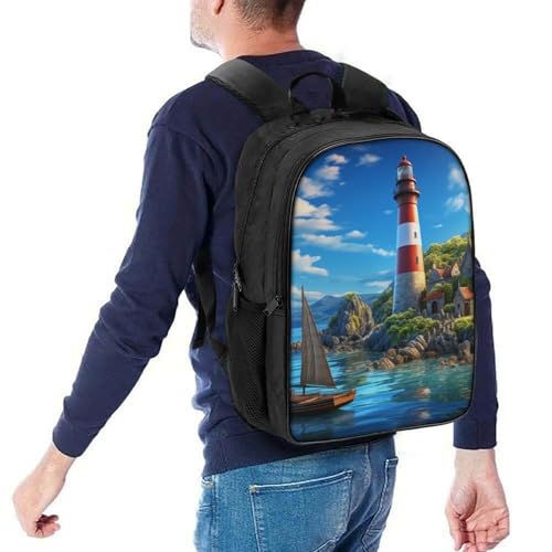 Mochila infantil de gran capacidad Lighthouse para evitar la humedad en libros de primaria 5