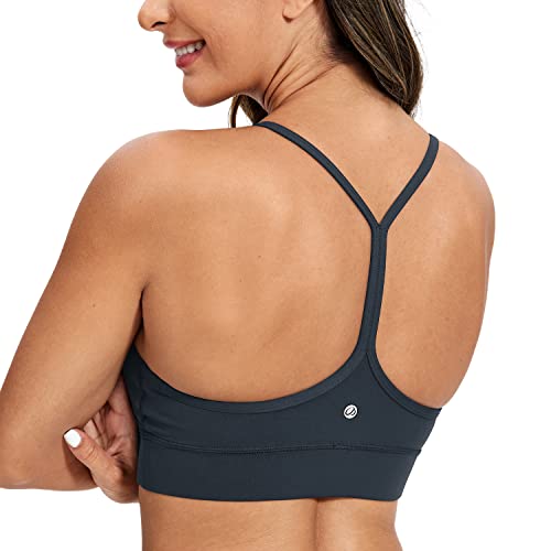 Image of CRZ YOGA Butterluxe Y Back U Neck Sports Bra | Light Support, Removable Pads, Yoga, Extremely Soft, Longline, for Women