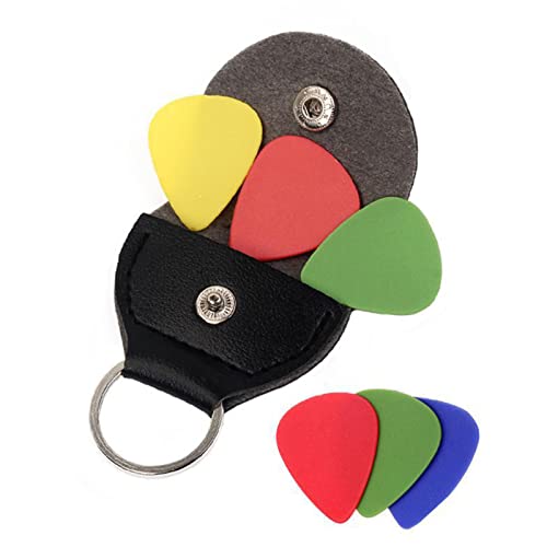 IKadiya Porte-médiators pour Guitare, Sacoche en Cuir pour Plectres Guitare(Noir) - Les Beatles, Paul McCartney, John Lennon, RIngo Starr, George Harrison IKadiya Porte-médiators pour Guitare, Sacoche en Cuir pour Plectres Guitare(Noir) – Image 4