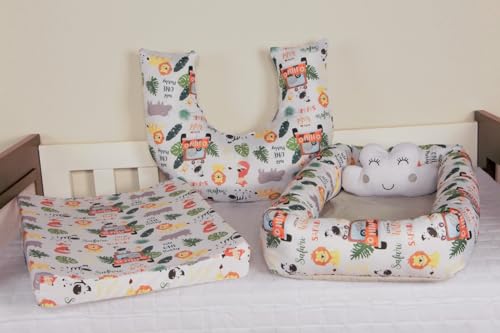 Kit Almofada de Amamentação Sublimado + Ninho Redutor Sublimado + Trocador Anatômico Sublimado Imper